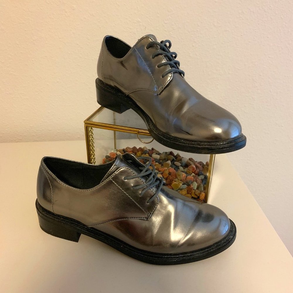 Silver Loafers Women's 5.5